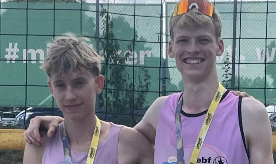 Levi Schober und Janne Stoltze (TV Rottenburg) werden Württembergischer Meister U17 im Beachvolleyball